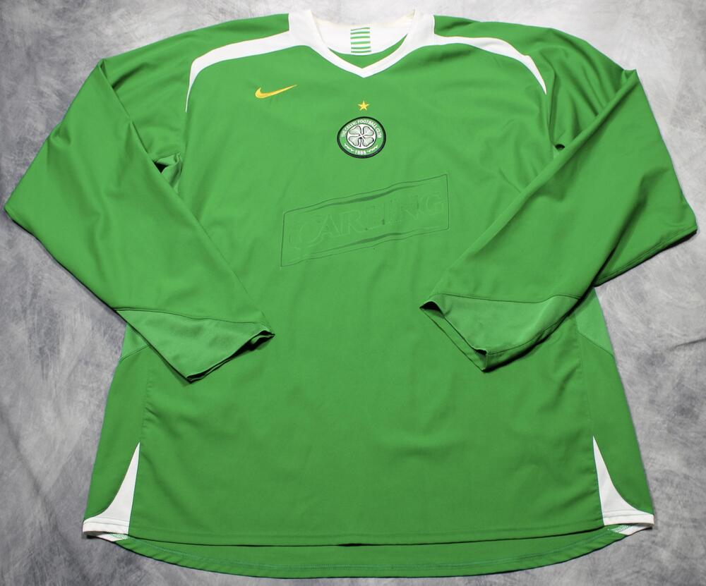 Celtic FC Jersey Mens 2XL Green Soccer Nike 90 Long Sleeve Carling Portugal